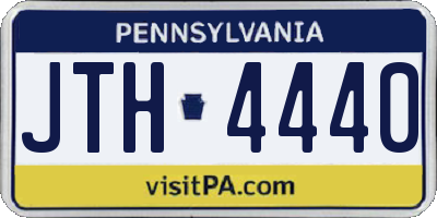 PA license plate JTH4440