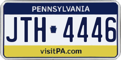 PA license plate JTH4446