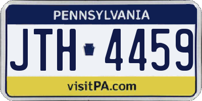 PA license plate JTH4459