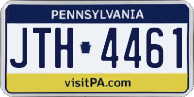 PA license plate JTH4461