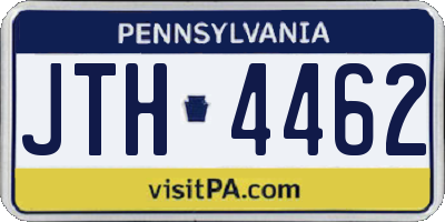 PA license plate JTH4462