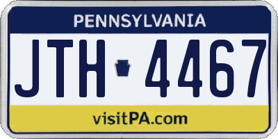 PA license plate JTH4467