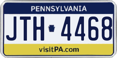 PA license plate JTH4468