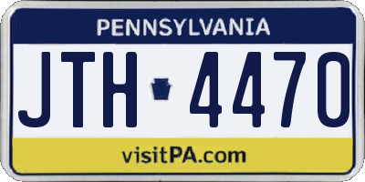 PA license plate JTH4470