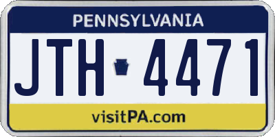 PA license plate JTH4471