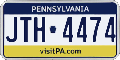 PA license plate JTH4474