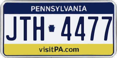 PA license plate JTH4477