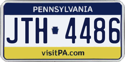 PA license plate JTH4486