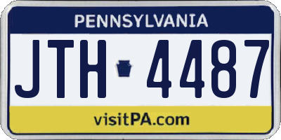 PA license plate JTH4487