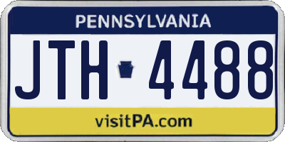 PA license plate JTH4488