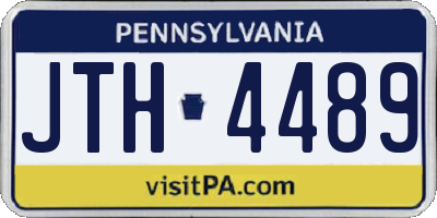 PA license plate JTH4489