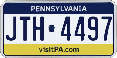 PA license plate JTH4497