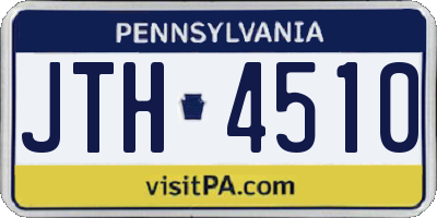 PA license plate JTH4510