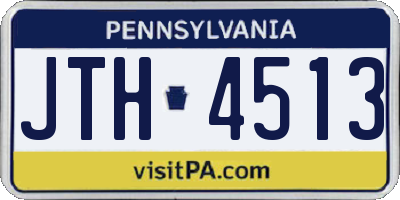 PA license plate JTH4513