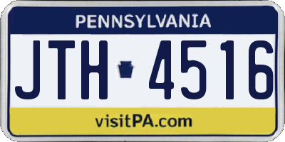 PA license plate JTH4516