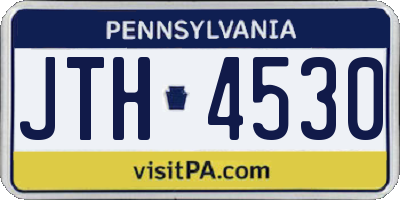 PA license plate JTH4530