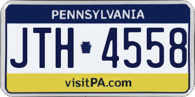 PA license plate JTH4558