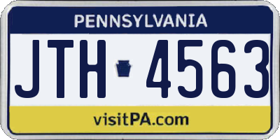 PA license plate JTH4563