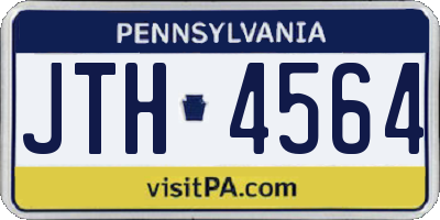 PA license plate JTH4564