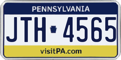 PA license plate JTH4565