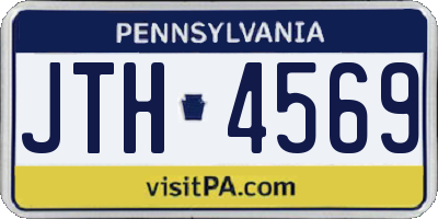 PA license plate JTH4569