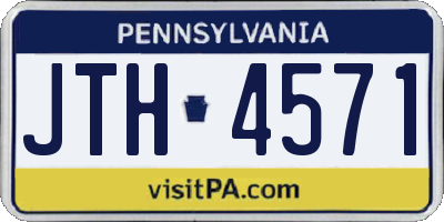 PA license plate JTH4571