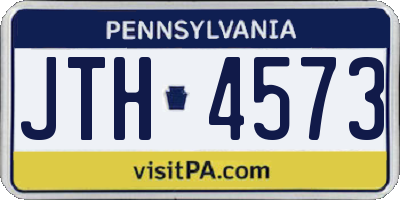 PA license plate JTH4573