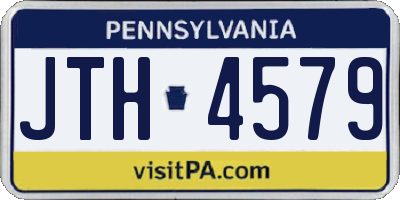 PA license plate JTH4579