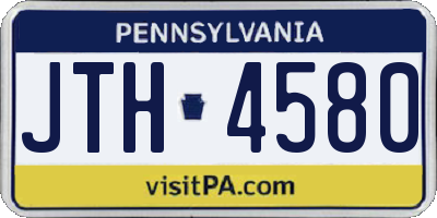 PA license plate JTH4580