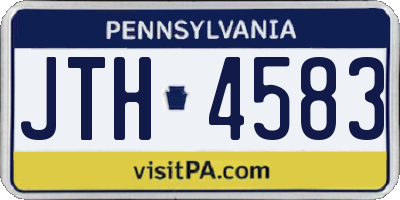 PA license plate JTH4583