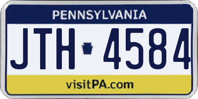 PA license plate JTH4584