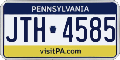 PA license plate JTH4585