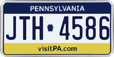 PA license plate JTH4586