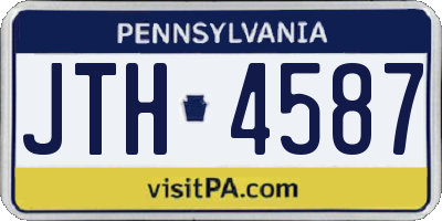 PA license plate JTH4587