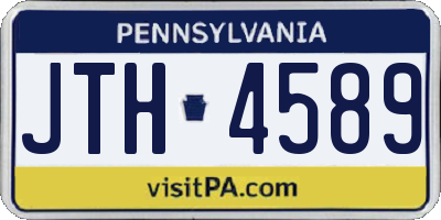 PA license plate JTH4589