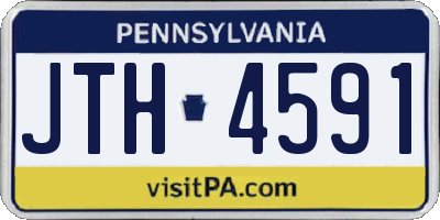 PA license plate JTH4591