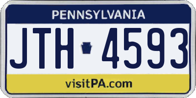 PA license plate JTH4593