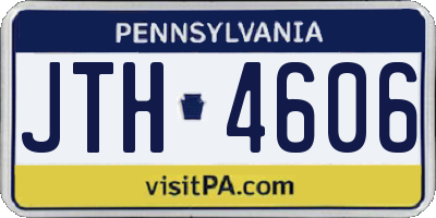 PA license plate JTH4606