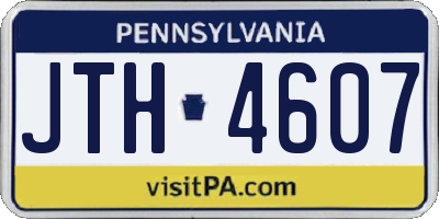 PA license plate JTH4607