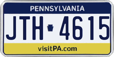 PA license plate JTH4615