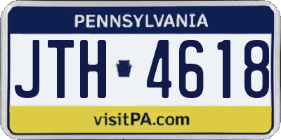 PA license plate JTH4618