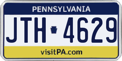 PA license plate JTH4629