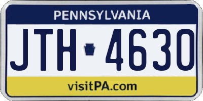 PA license plate JTH4630