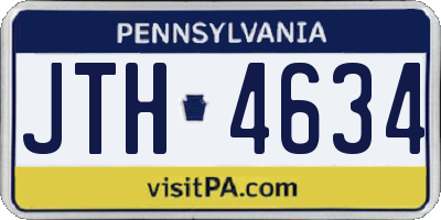 PA license plate JTH4634