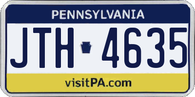 PA license plate JTH4635