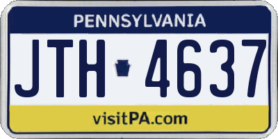 PA license plate JTH4637