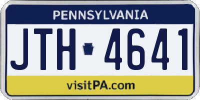 PA license plate JTH4641