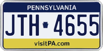 PA license plate JTH4655