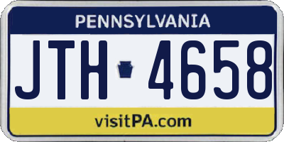 PA license plate JTH4658