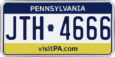 PA license plate JTH4666